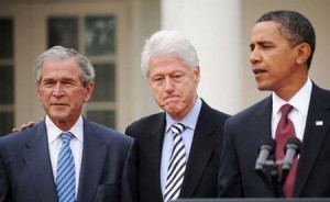 Barack Obama, George Bush, Bill Clinton